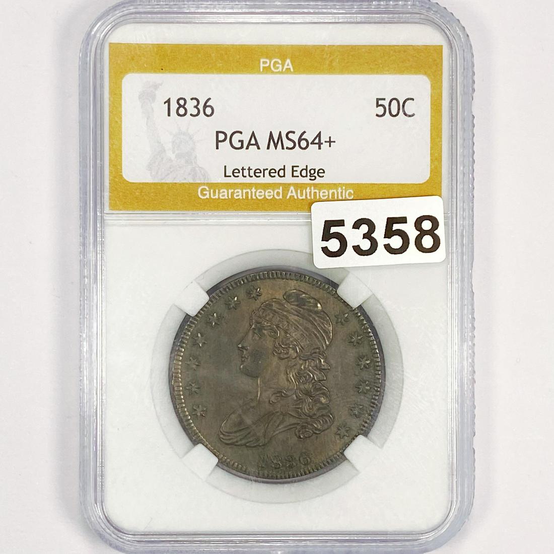 1836 Capped Bust Half Dollar PGA - MS64+ (1 of 2)