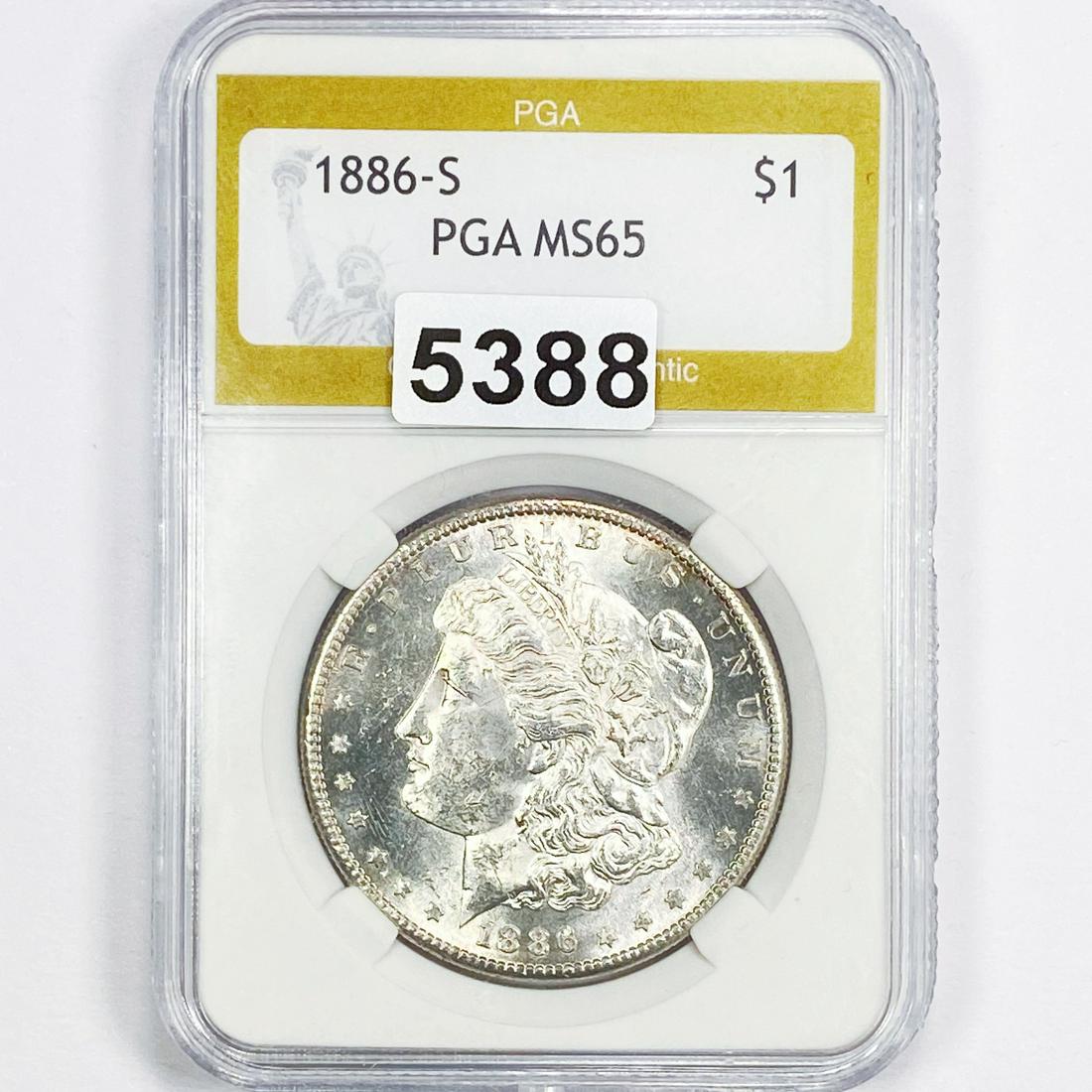 1886-S Morgan Silver Dollar PGA - MS65 (1 of 2)
