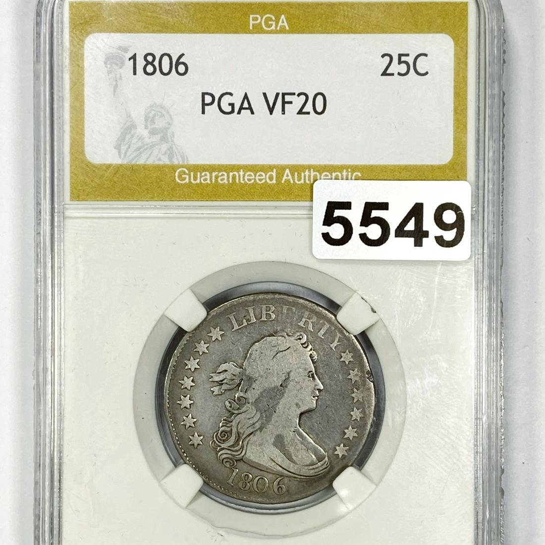 1806 Draped Bust Quarter PGA - VF20 (1 of 2)