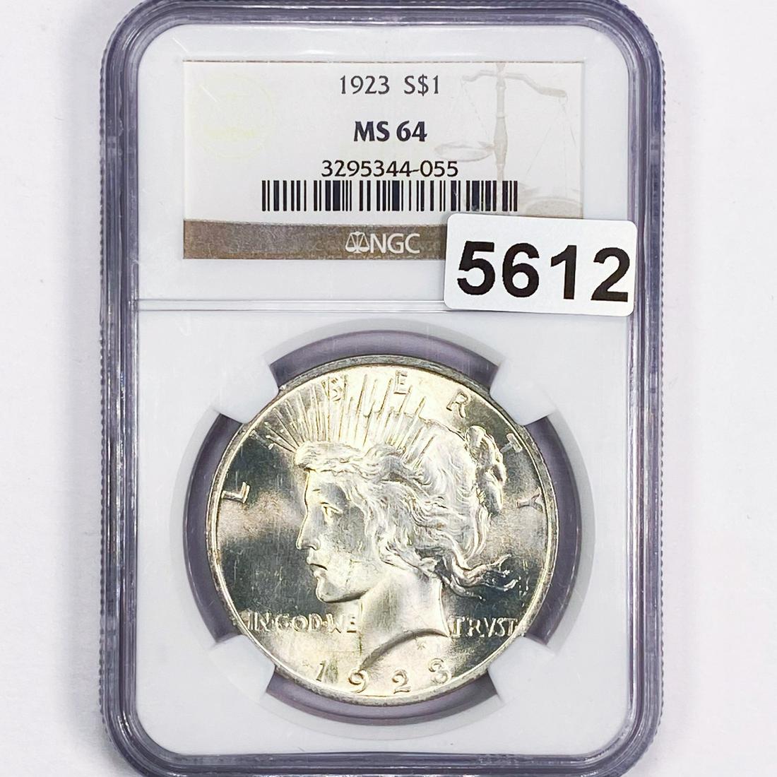 1923 Silver Peace Dollar NGC - MS64 (1 of 2)