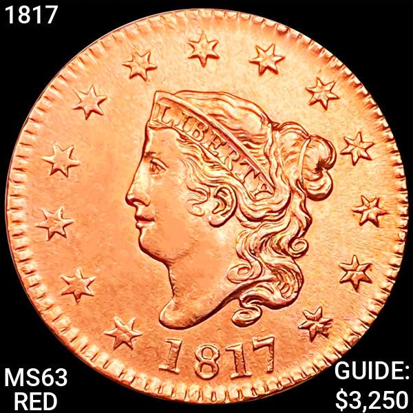 1817 Coronet Head Large Cent CHOICE BU RED (1 of 2)