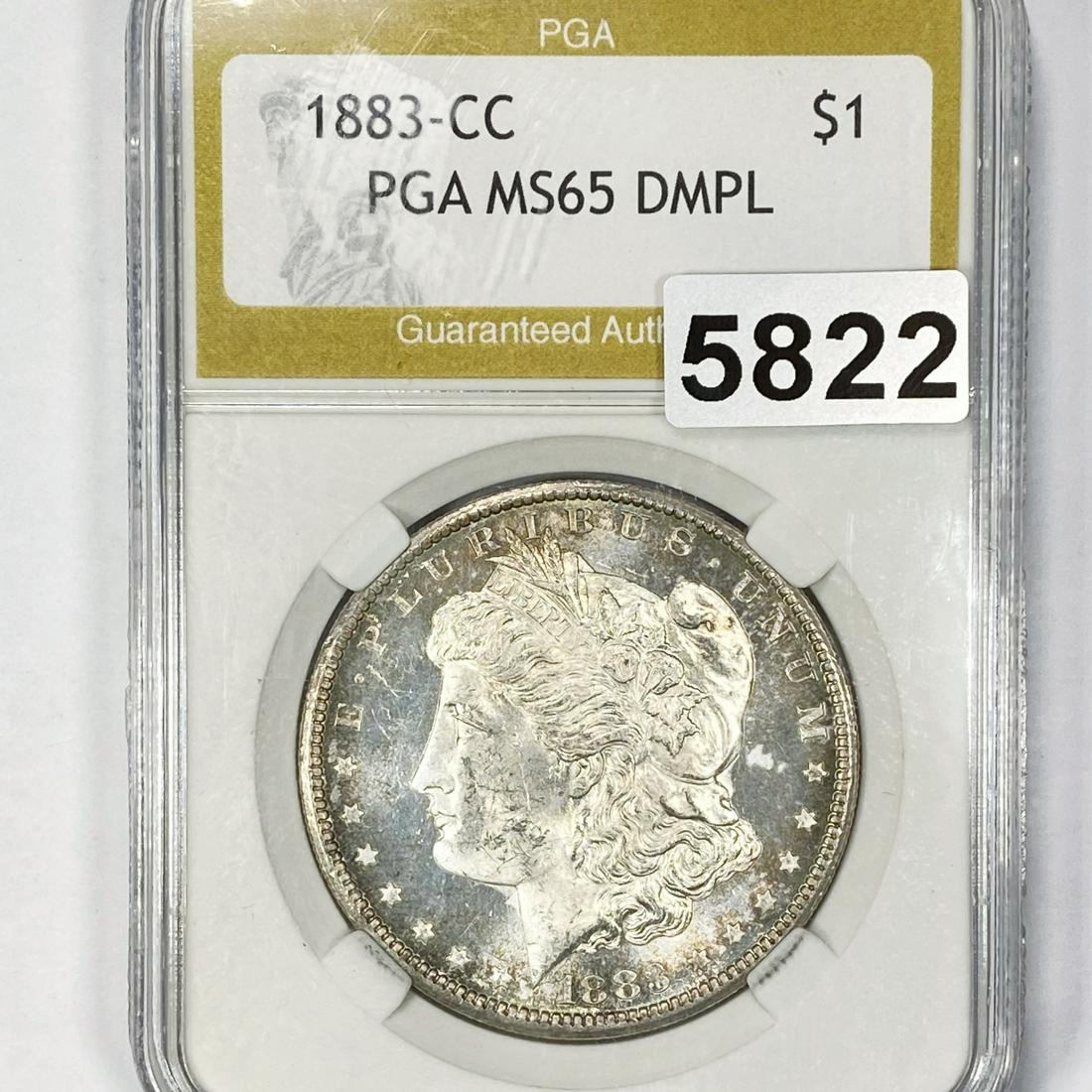 1883-CC Morgan Silver Dollar PGA - MS65 DMPL (1 of 2)
