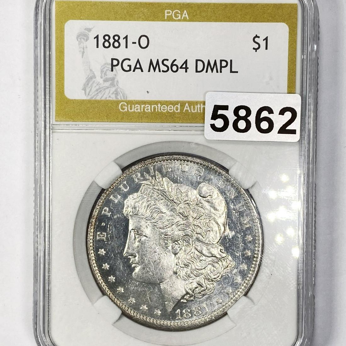 1881-O Morgan Silver Dollar PGA - MS64 DMPL (1 of 2)