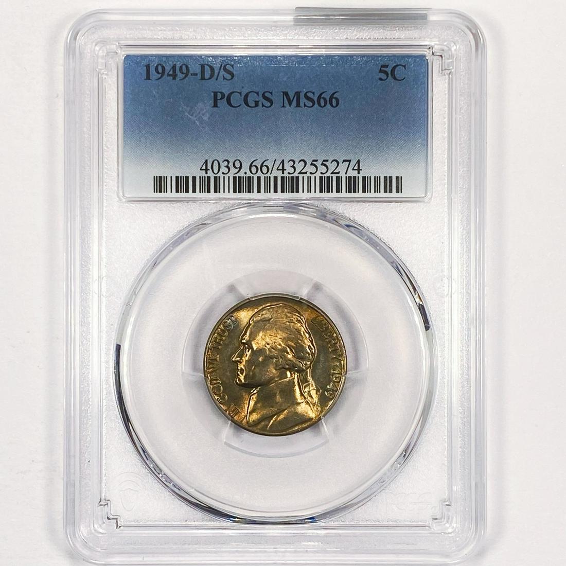 1949-D/S Jefferson Nickel PCGS - MS66 (1 of 2)