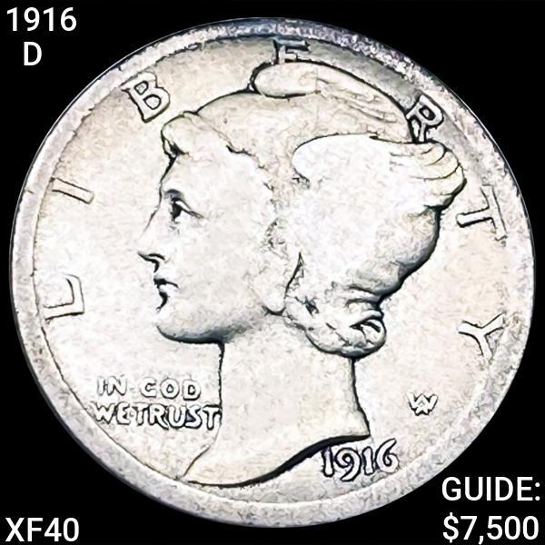 1916-D Mercury Silver Dime LIGHTLY CIRC (1 of 2)