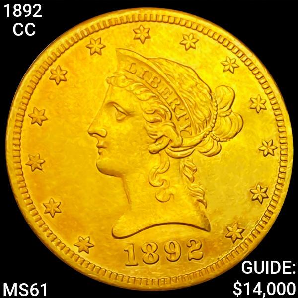 1892-CC $10 Gold Eagle UNCIRCULATED (1 of 2)