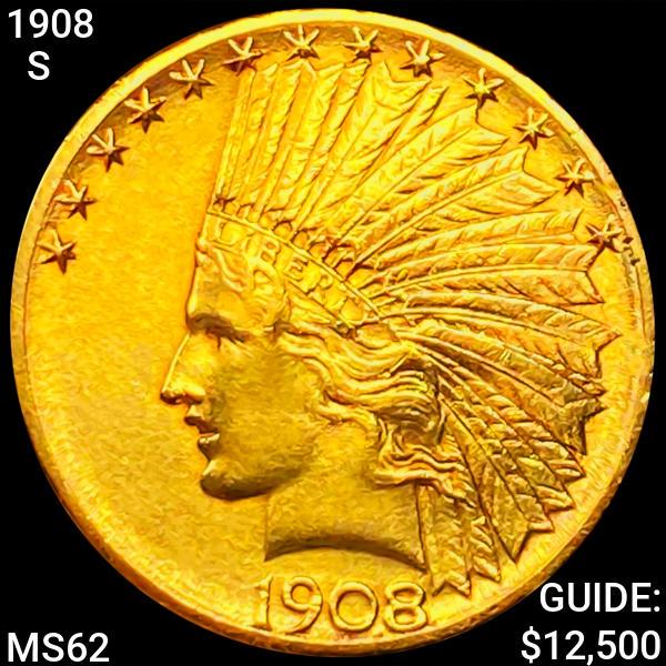 1908-S $10 Gold Eagle UNCIRCULATED (1 of 2)