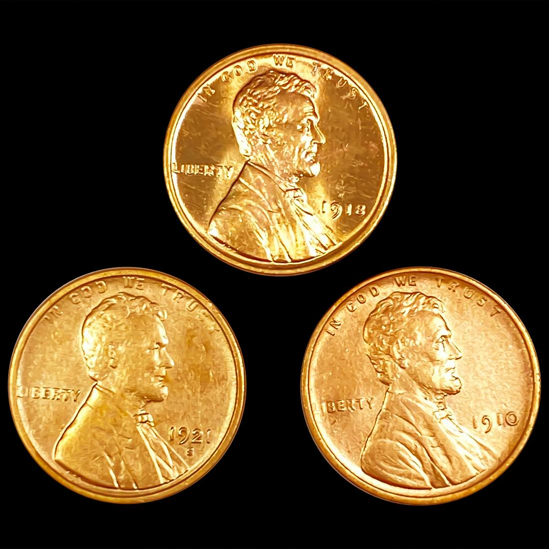 (3) Wheat Cents UNCIRCULATED (1 of 2)