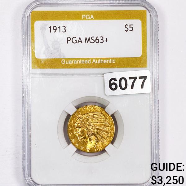 1913 $5 Gold Half Eagle PGA - MS63 (1 of 2)