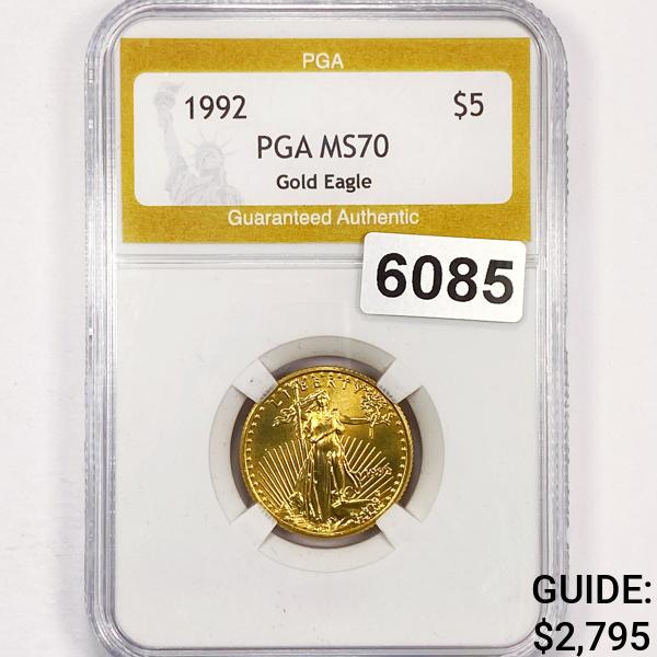 1992 $5 Gold Half Eagle PGA - MS70 (1 of 2)
