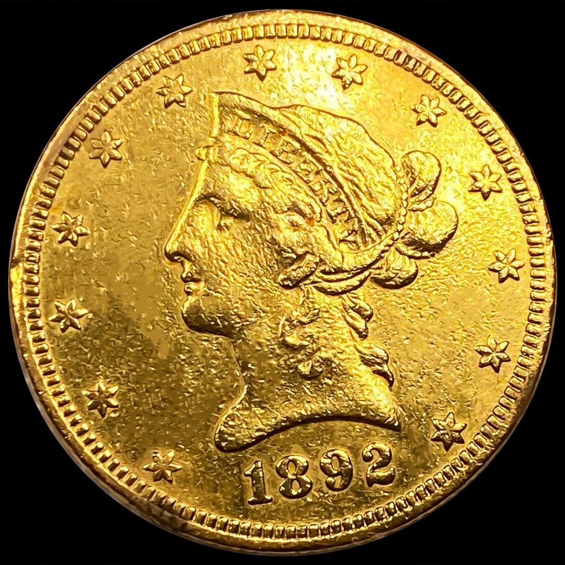 1892 $10 Gold Eagle NEARLY UNCIRCULATED (1 of 2)