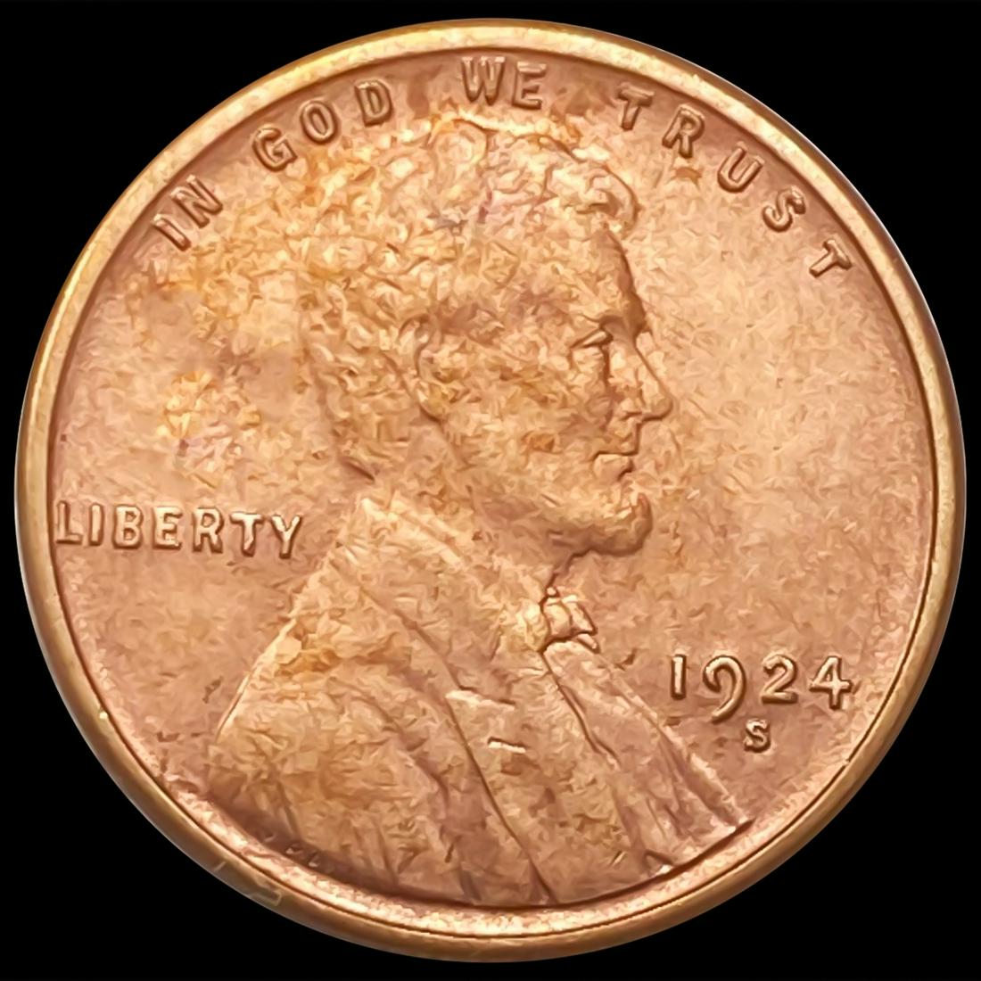 1924-S Wheat Cent CLOSELY UNCIRCULATED (1 of 2)