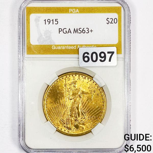 1915 $20 Gold Double Eagle PGA - MS63+ (1 of 2)