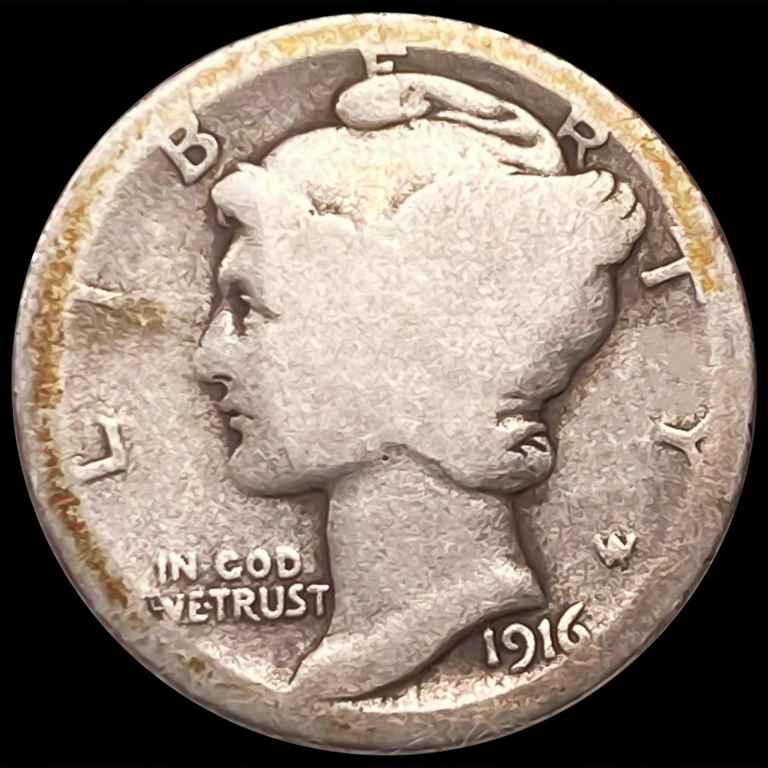 1916-D Mercury Dime NICELY CIRCULATED (1 of 2)