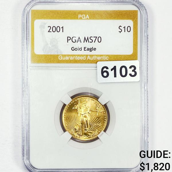 2001 Key Date $10 Gold Eagle PGA - MS70 (1 of 2)