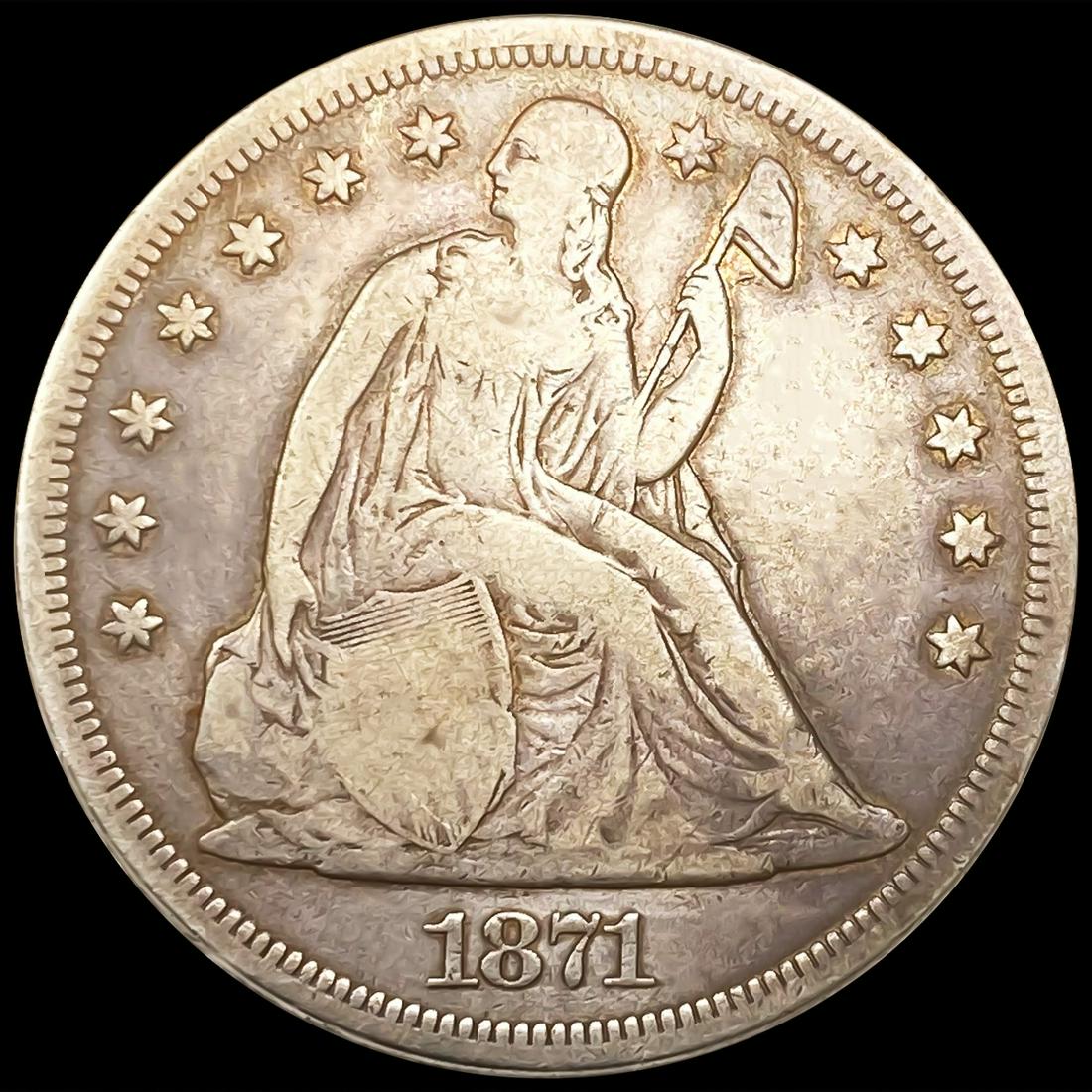 1871 Seated Liberty Dollar NICELY CIRCULATED (1 of 2)