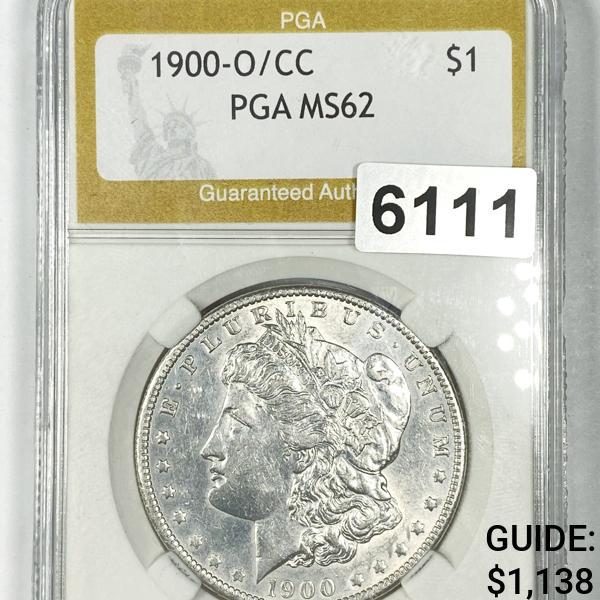 1900-O/CC Morgan Silver Dollar PGA - MS62 (1 of 2)