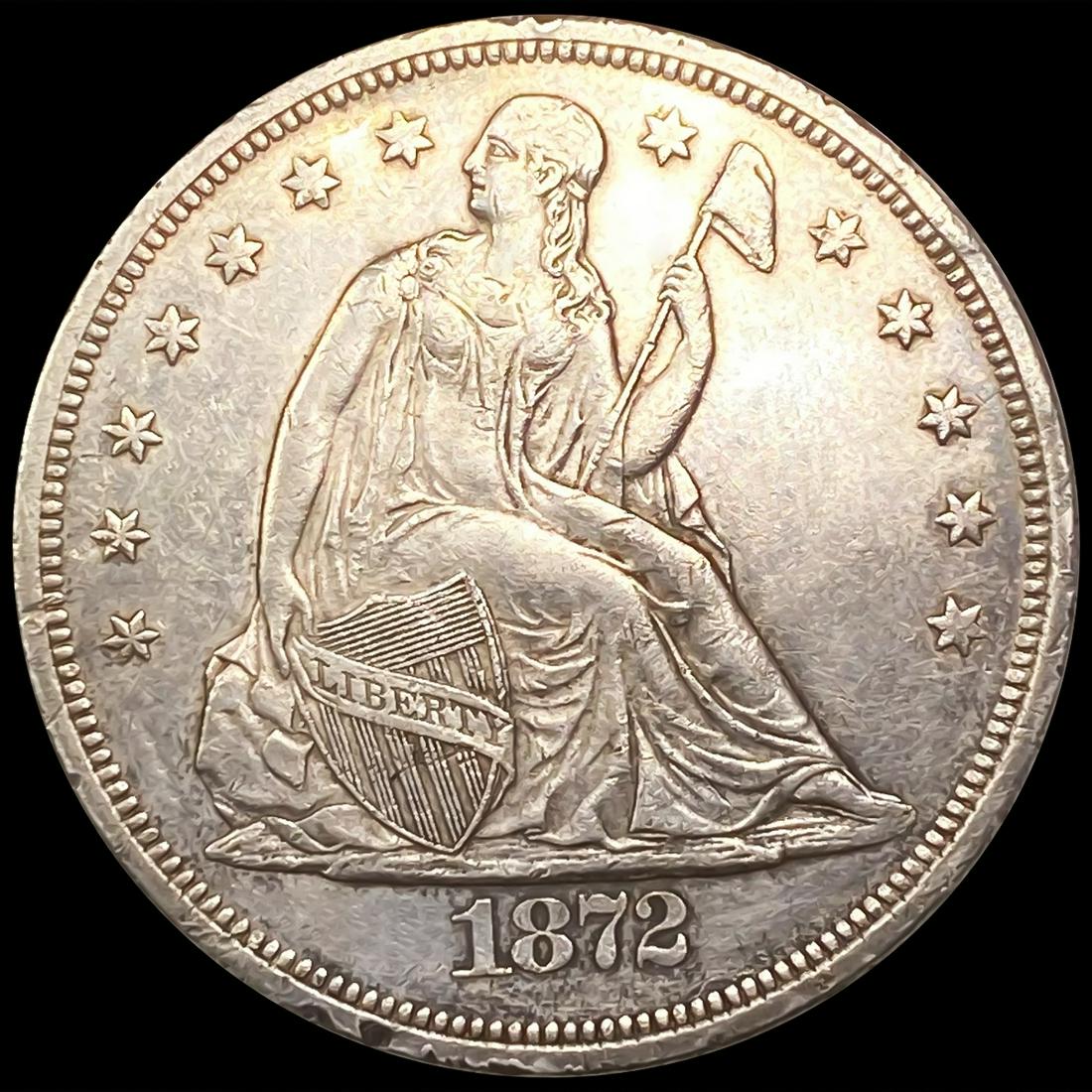 1872 Seated Liberty Dollar NEARLY UNCIRCULATED (1 of 2)