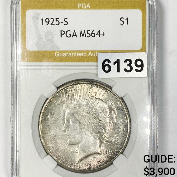 1925-S Silver Peace Dollar PGA - MS64+ (1 of 2)