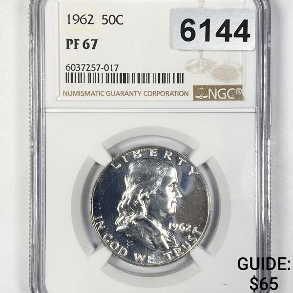1962 Franklin Half Dollar NGC - PF67 (1 of 2)