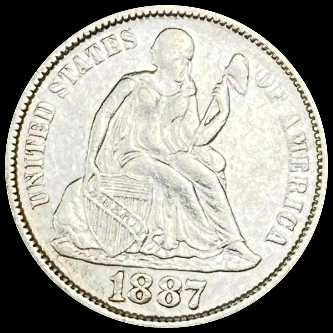 1887 Seated Liberty Dime CLOSELY UNCIRCULATED (1 of 2)