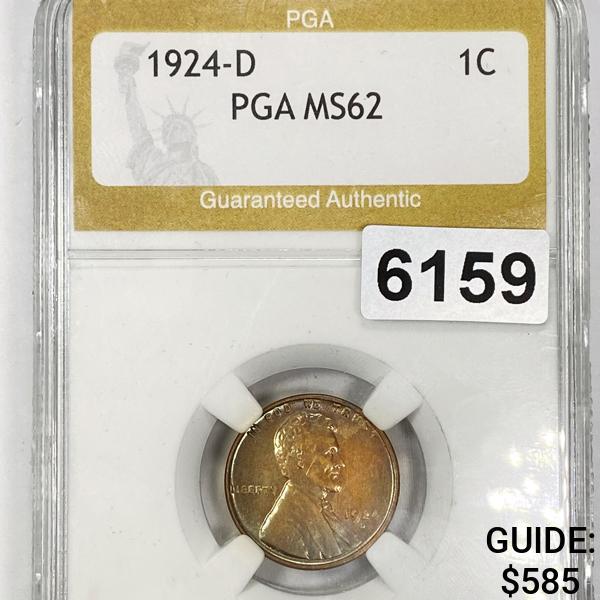 1924-D Wheat Cent PGA - MS62 (1 of 2)
