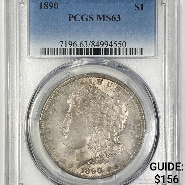 1890 Morgan Silver Dollar PCGS - MS63 (1 of 2)