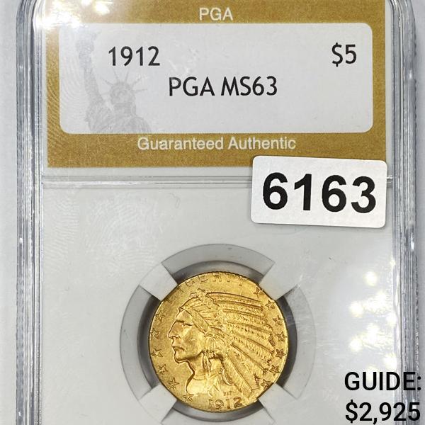 1912 $5 Gold Half Eagle PGA - MS63 (1 of 2)
