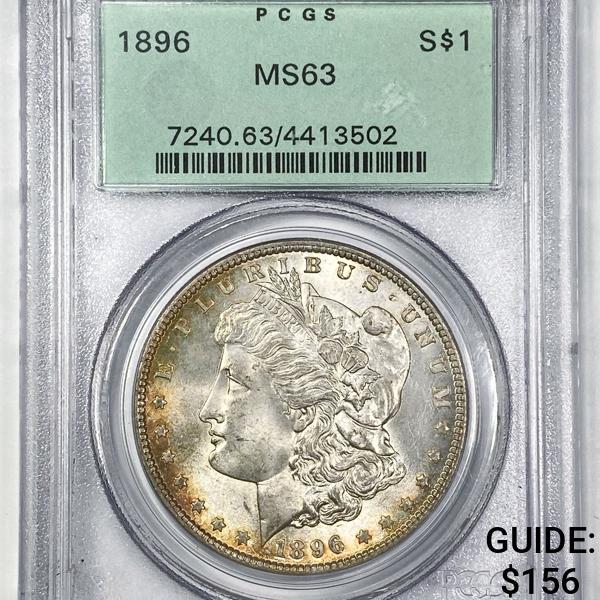1896 Morgan Silver Dollar PCGS - MS63 (1 of 2)