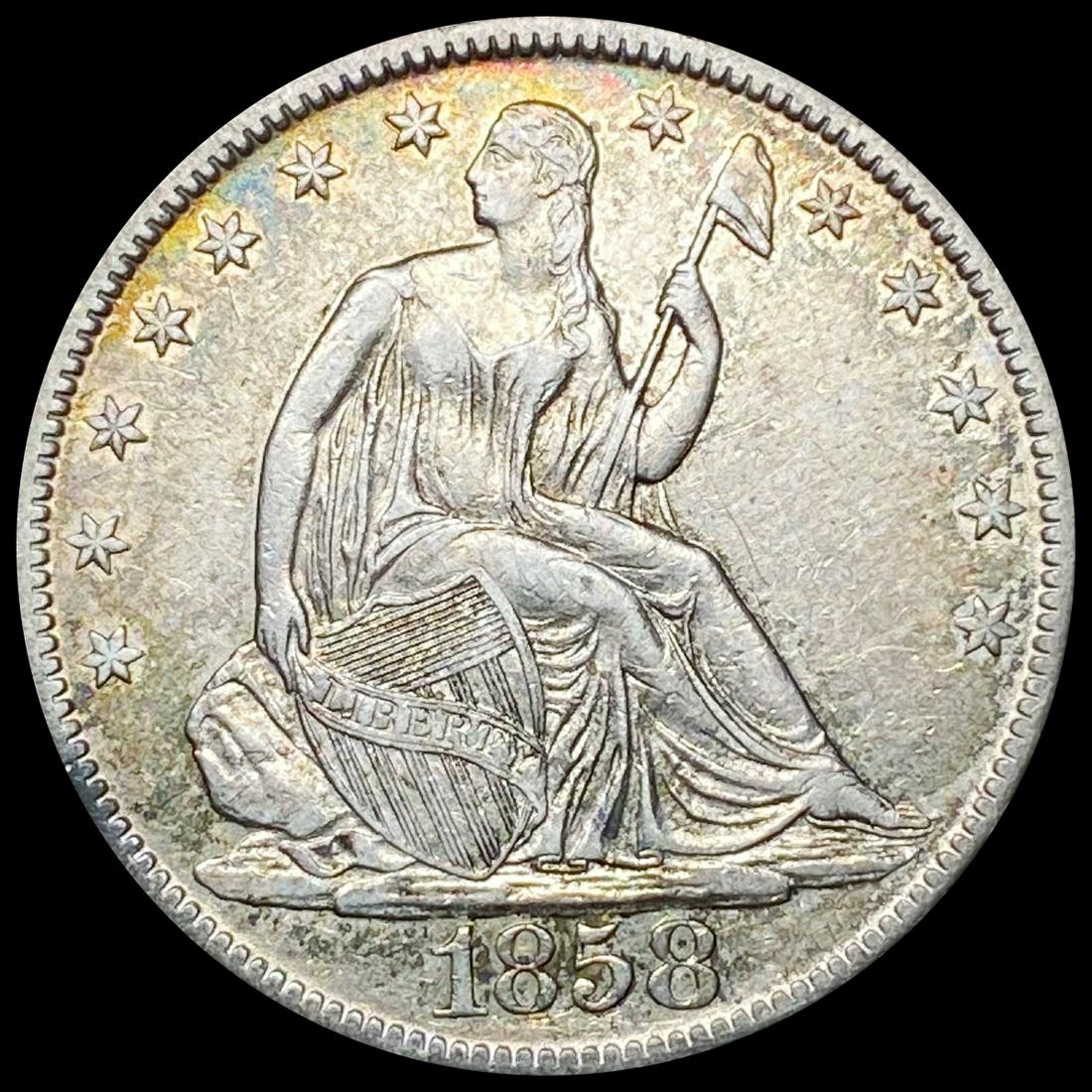 1858-O Seated Liberty Half Dollar CLOSELY UNC (1 of 2)