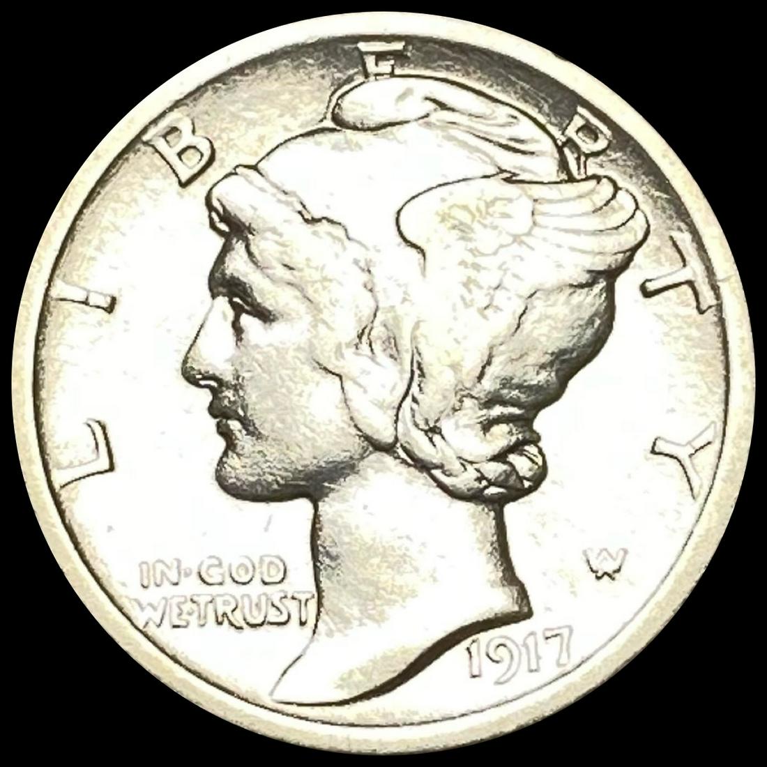 1917-D Mercury Dime CLOSELY UNCIRCULATED (1 of 2)