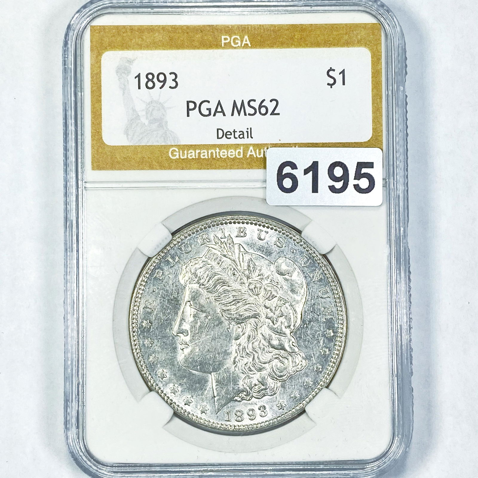 1893 Morgan Silver Dollar PGA - MS62 Detail (1 of 2)