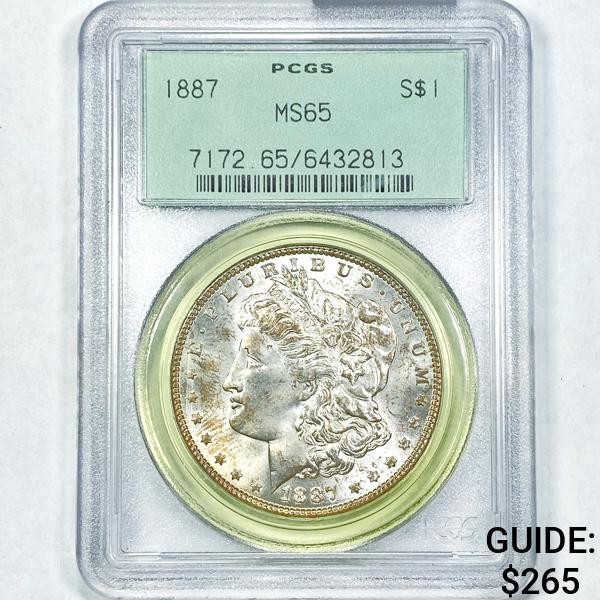 1887 Morgan Silver Dollar PCGS - MS65 (1 of 2)