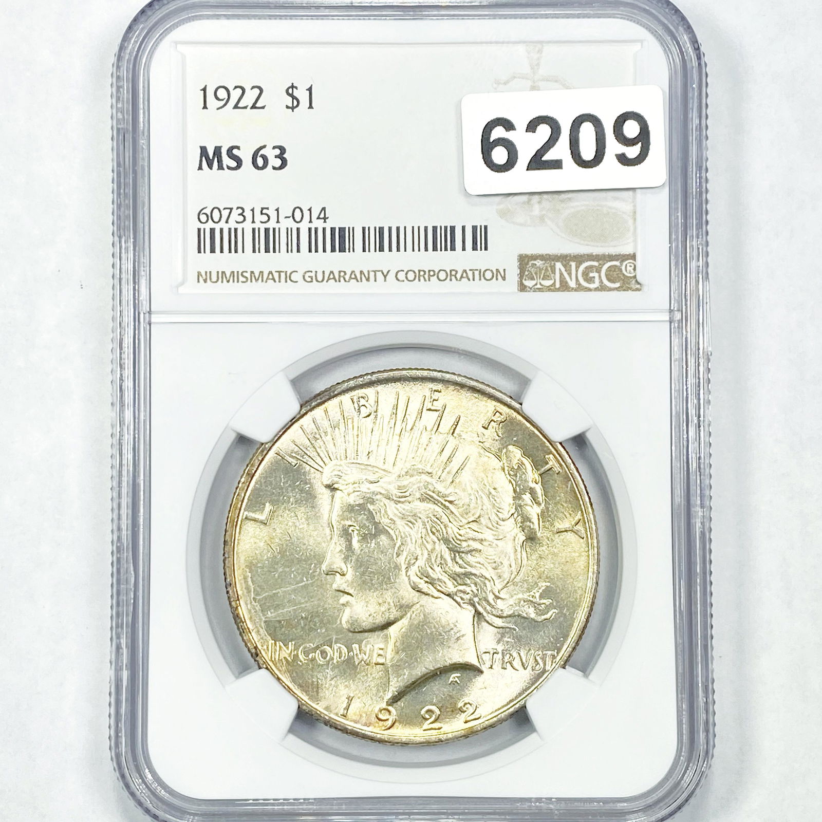 1922 Silver Peace Dollar NGC - MS63 (1 of 2)