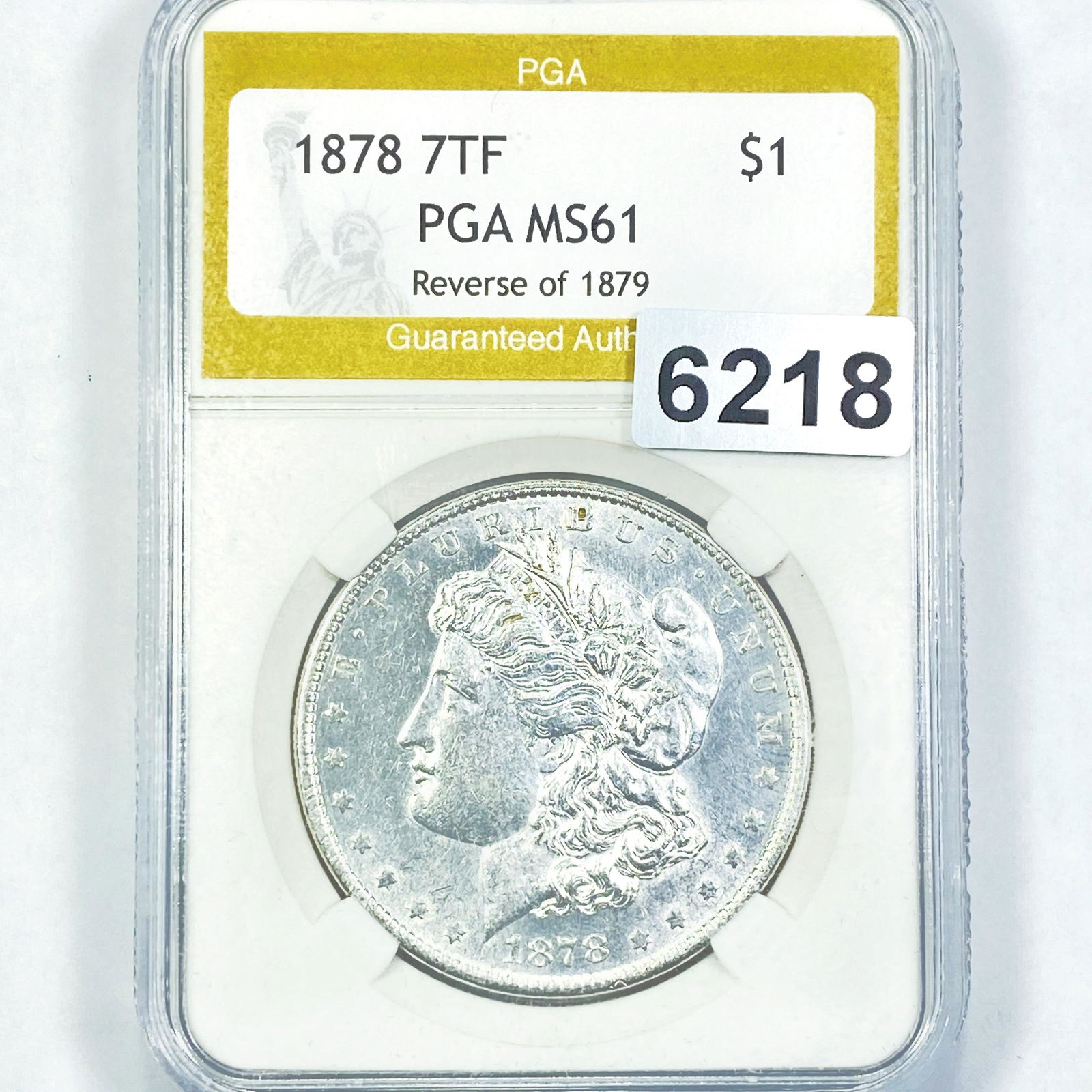1878 7TF Rev 79 Morgan Silver Dollar PGA - MS61 (1 of 2)