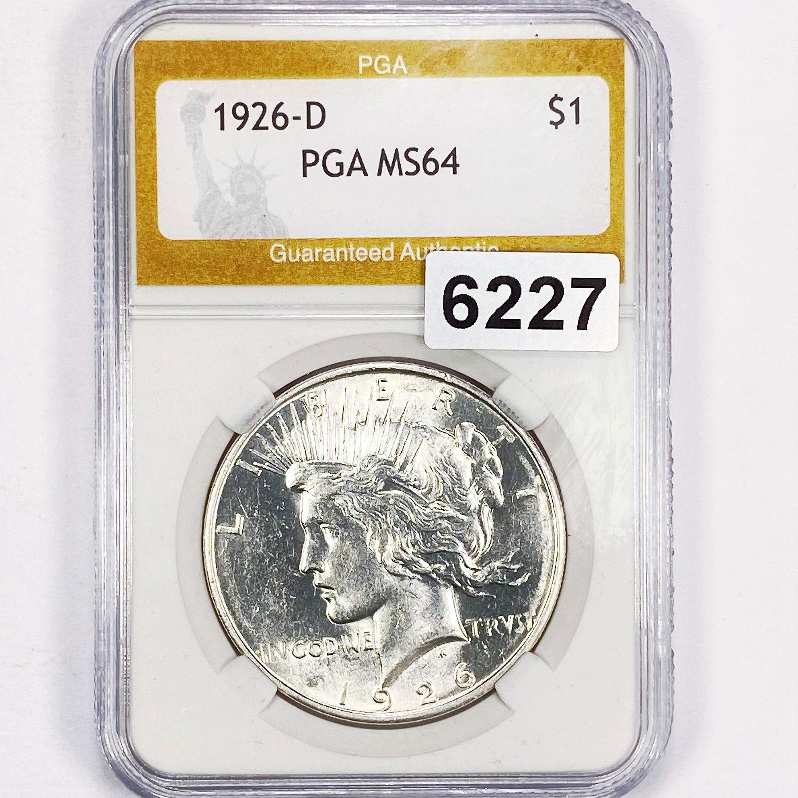 1926-D Silver Peace Dollar PGA - MS64 (1 of 2)