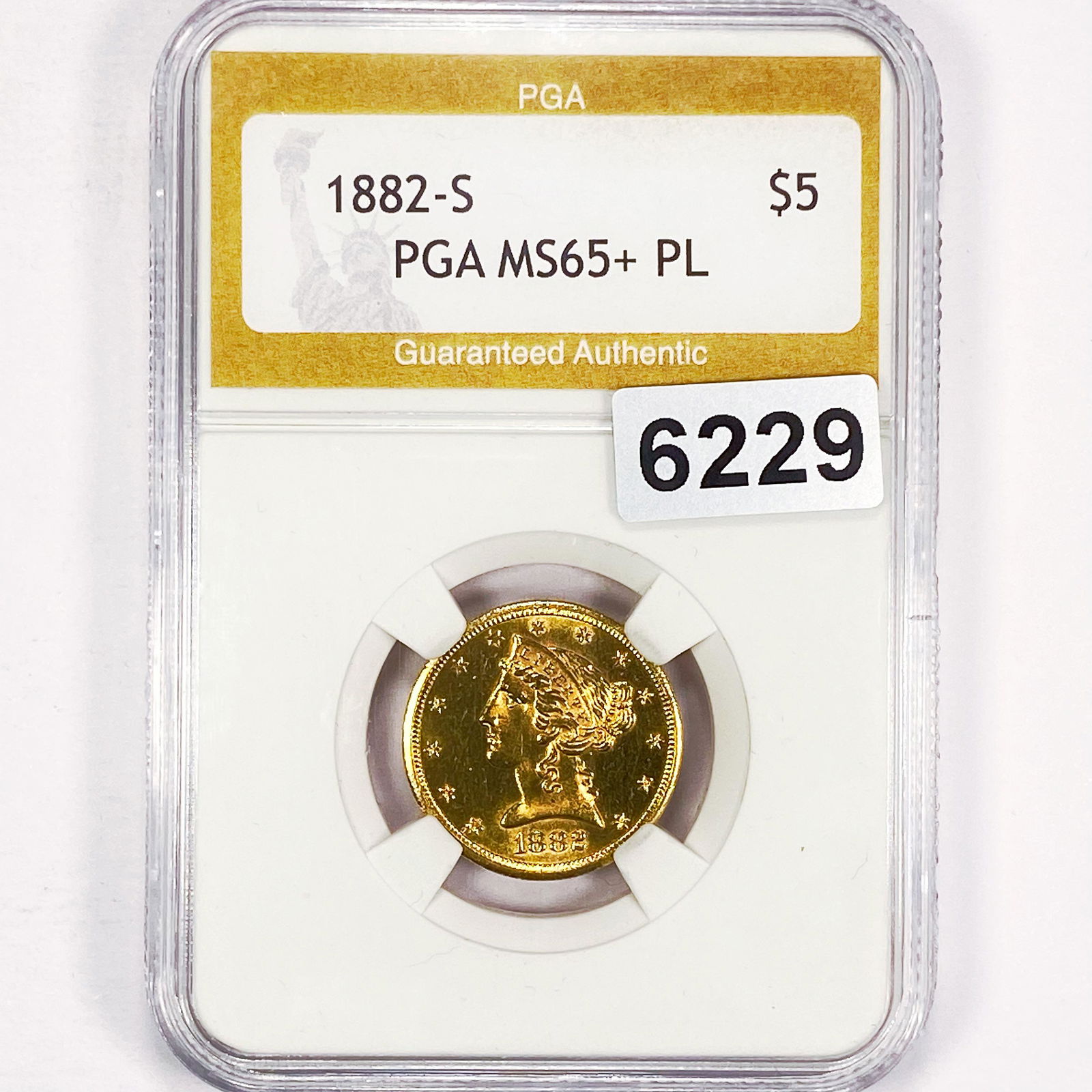 1882-S $5 Gold Half Eagle PGA - MS65+ PL (1 of 2)