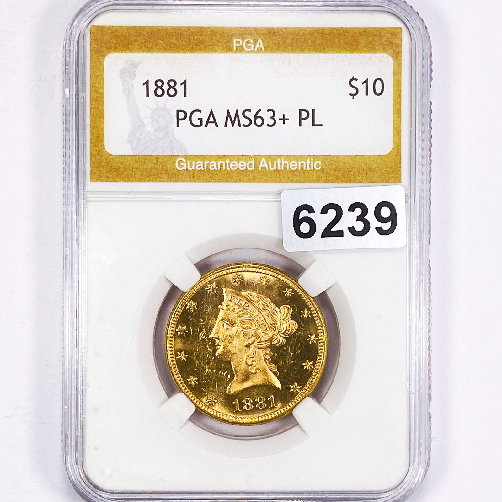 1881 $10 Gold Eagle PGA - MS63+ PL (1 of 2)