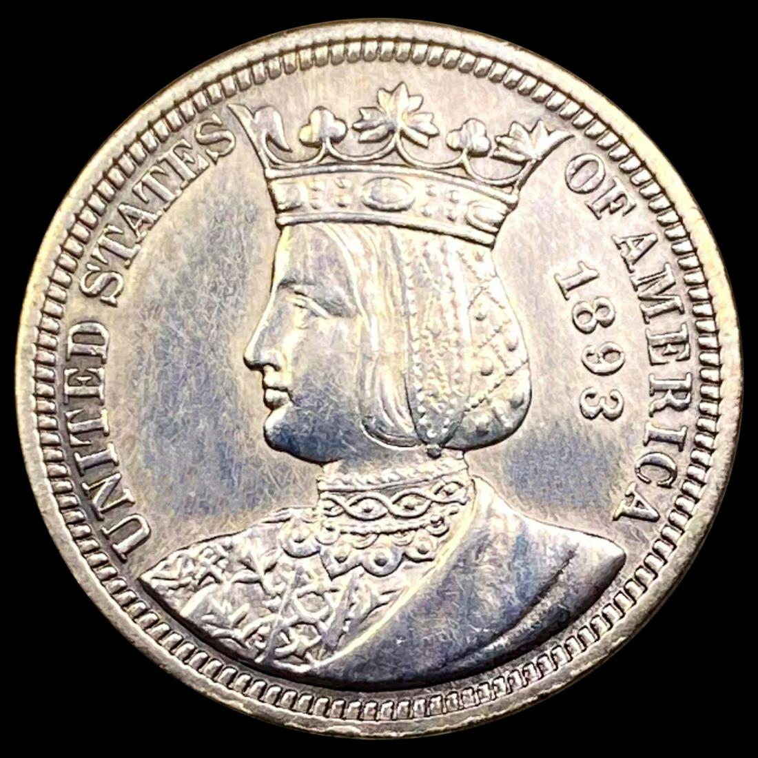 1893 Isabella Silver Quarter CLOSELY UNCIRCULATED (1 of 2)