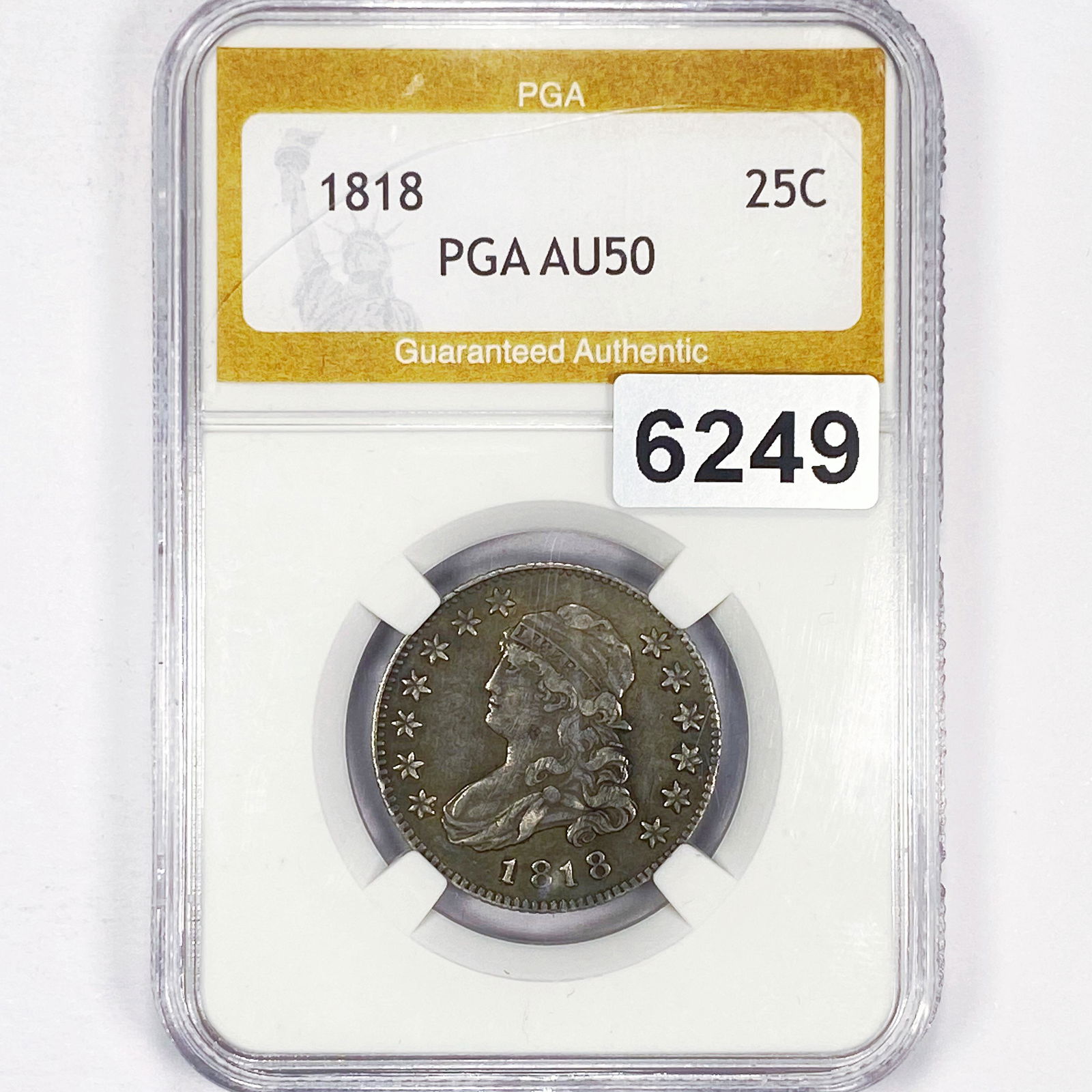 1818 Capped Bust Quarter PGA - AU50 (1 of 2)