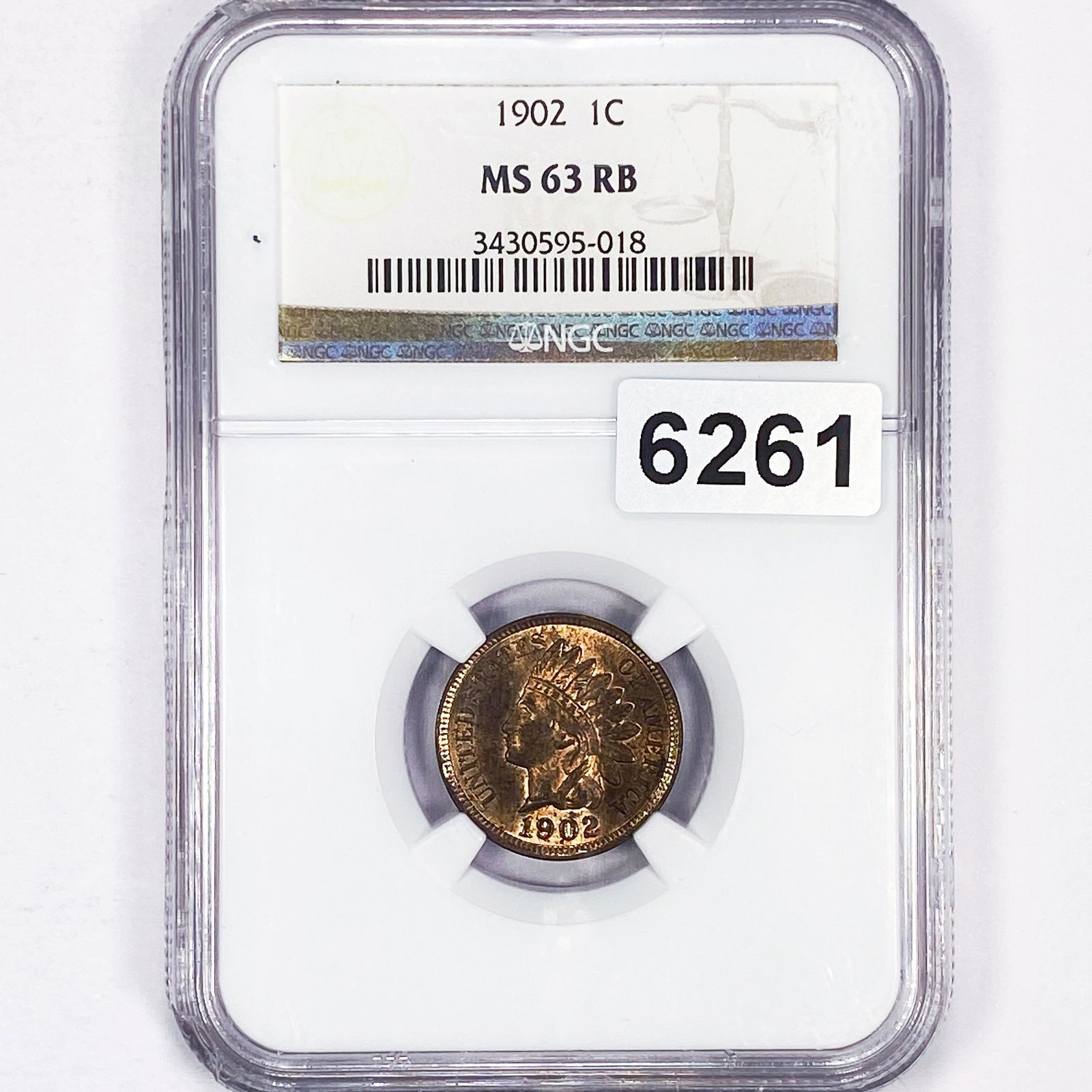 1902 Indian Head Cent NGC - MS63 RB (1 of 2)