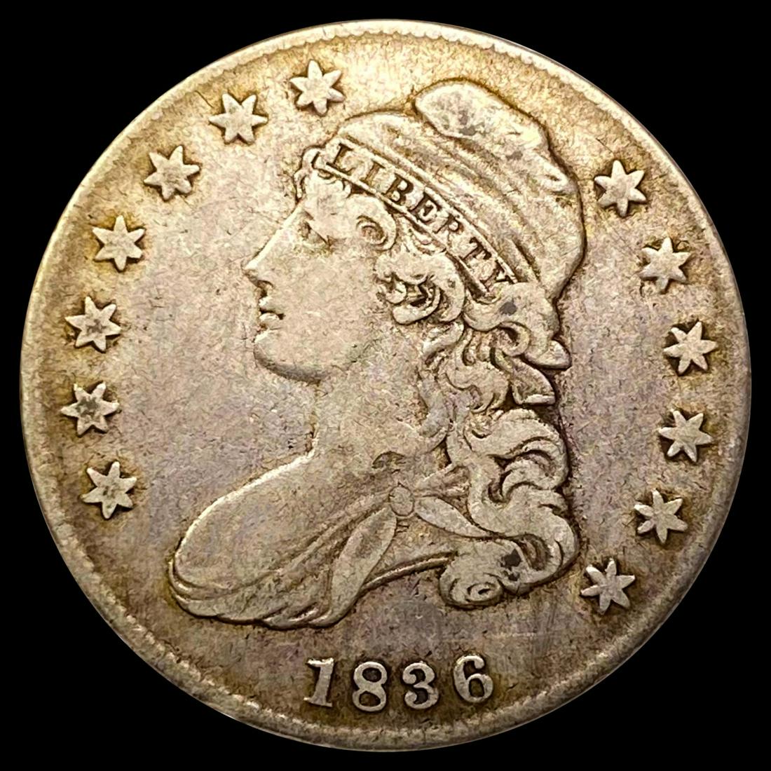 1836 Capped Bust Half Dollar NICELY CIRCULATED (1 of 2)