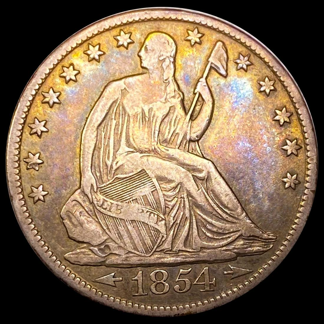 1854-O Seated Liberty Half Dollar LIGHTLY CIRC (1 of 2)