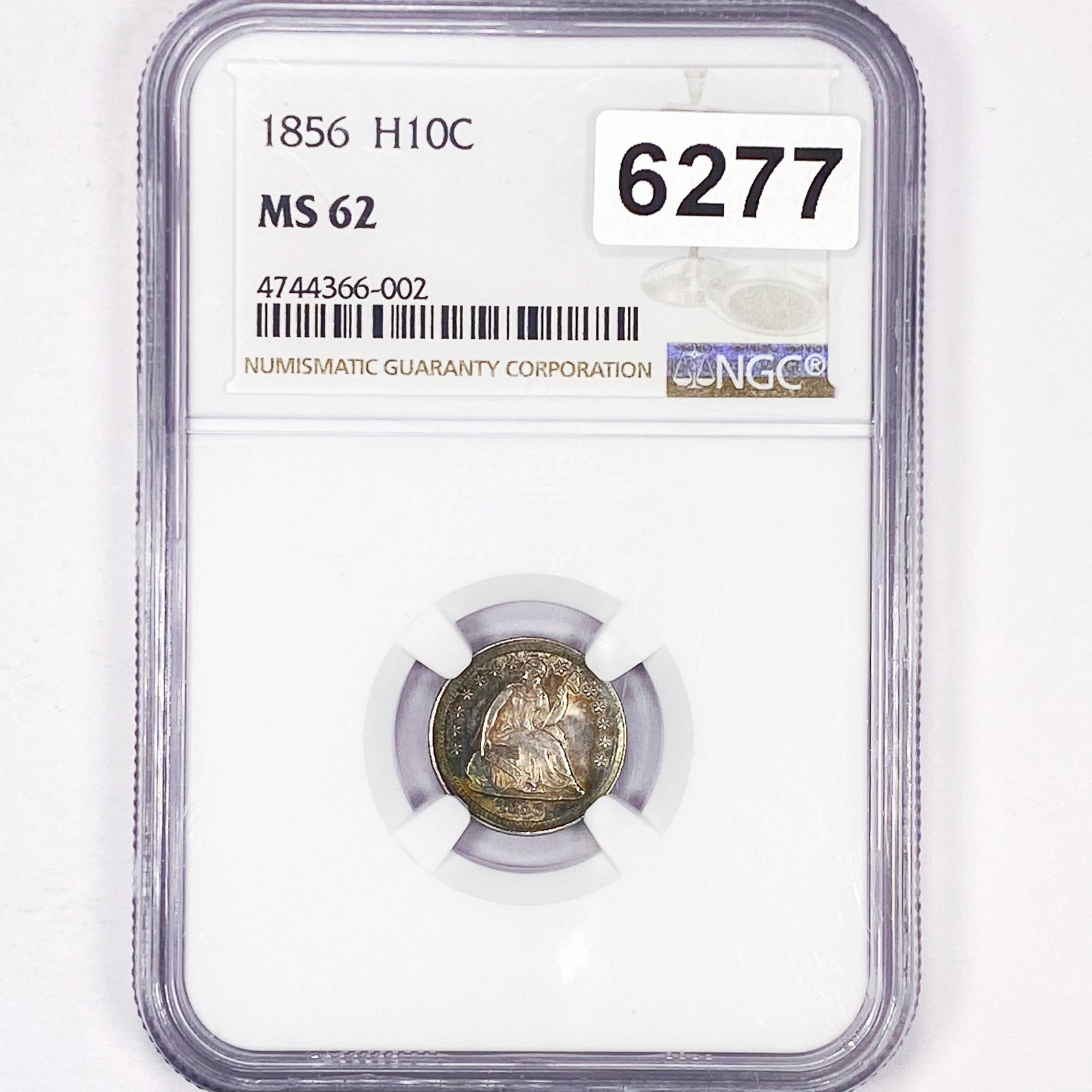 1856 Seated Liberty Half Dime NGC - MS62 (1 of 2)
