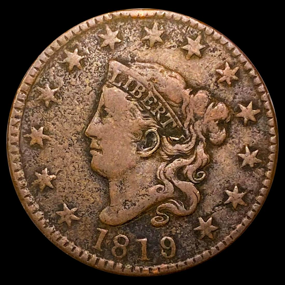 1819 Classic Head Large Cent NICELY CIRCULATED (1 of 2)