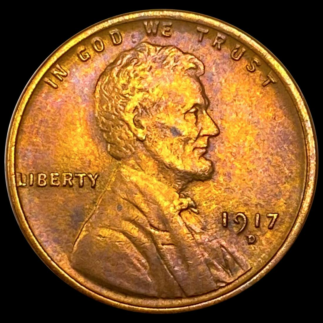1917-D Wheat Cent CLOSELY UNCIRCULATED (1 of 2)