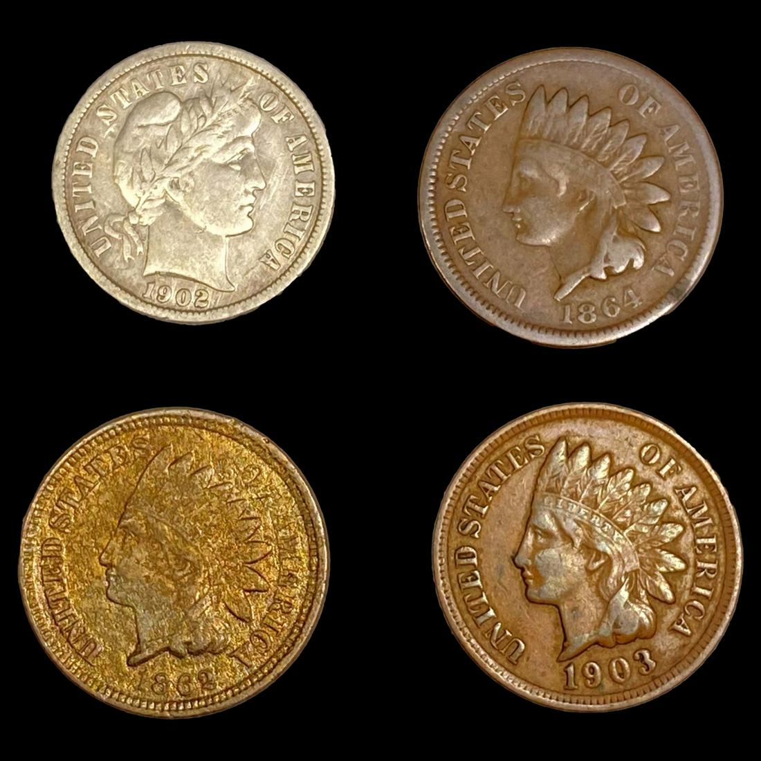 Misc Coins, x4 ABOUT UNCIRCULATED (1 of 2)