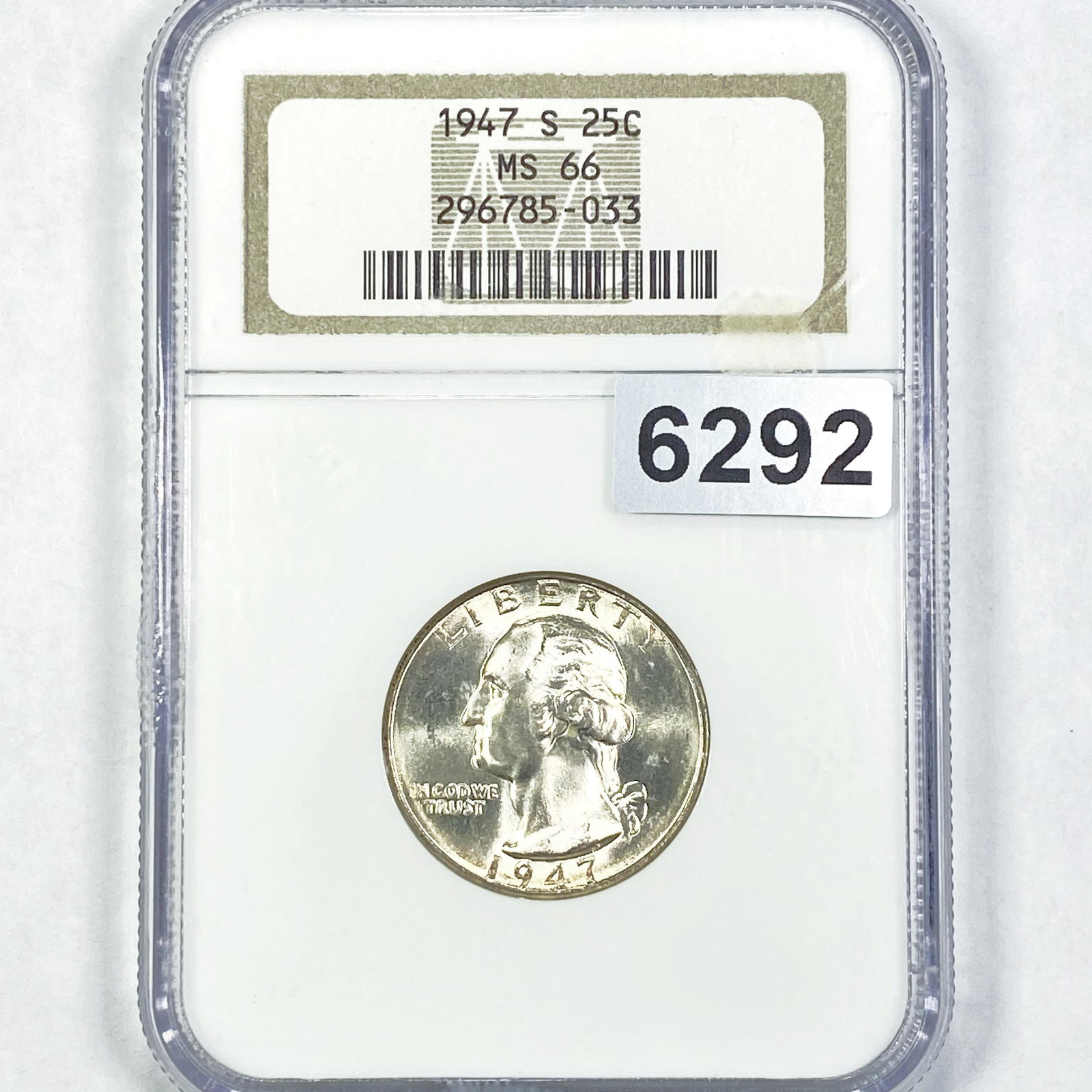 1947-S Washington Silver Quarter NGC - MS66 (1 of 2)