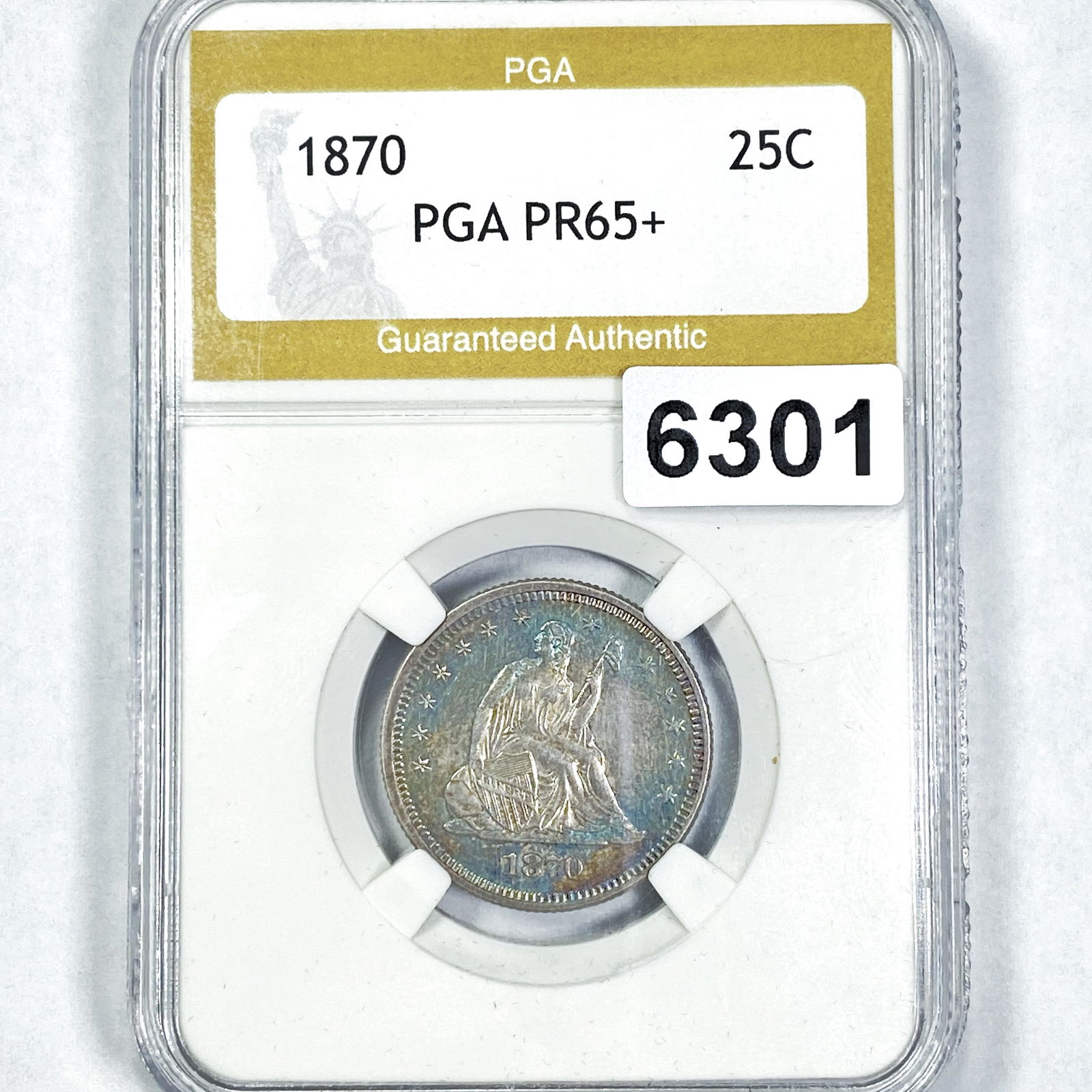 1870 Seated Liberty Quarter PGA - PR65+ (1 of 2)