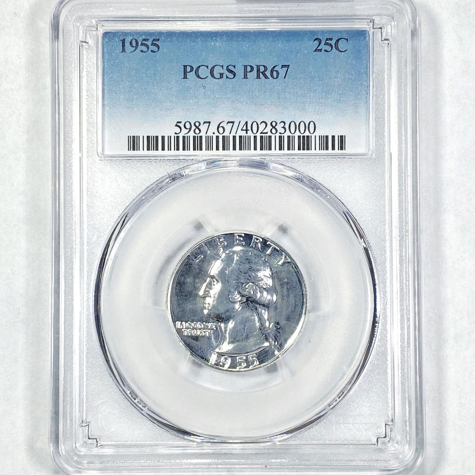 1955 Washington Silver Quarter PCGS - PR67 (1 of 2)